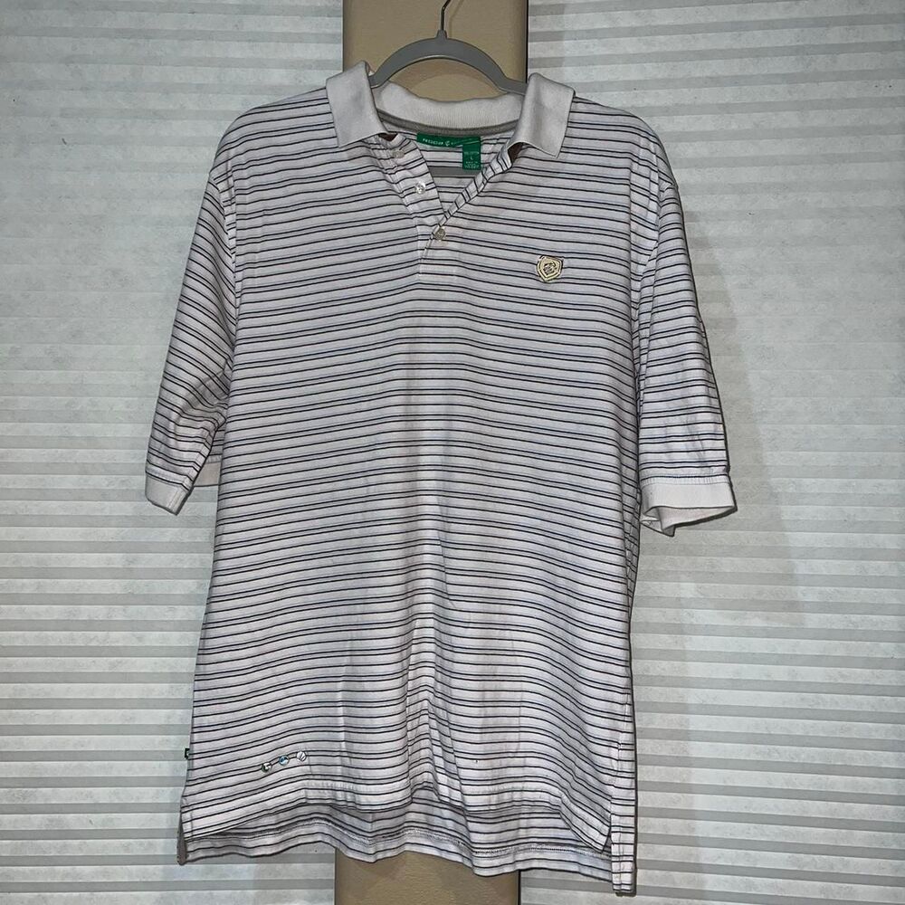 Rocawear Polo Shirt Men's Large Logo‎ Knit Multi Stripe